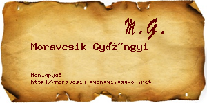 Moravcsik Gyöngyi névjegykártya