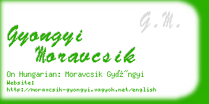 gyongyi moravcsik business card